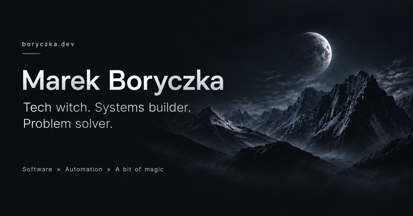 Marek Boryczka — Tech witch. Systems builder. Problem solver.